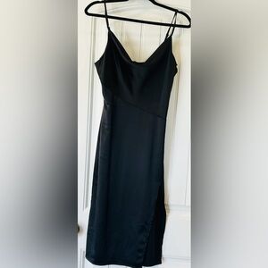 Elegant Silky Black Women's Dress Sz M